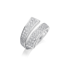 Infinity Collection Diamond Set Crossover Ring