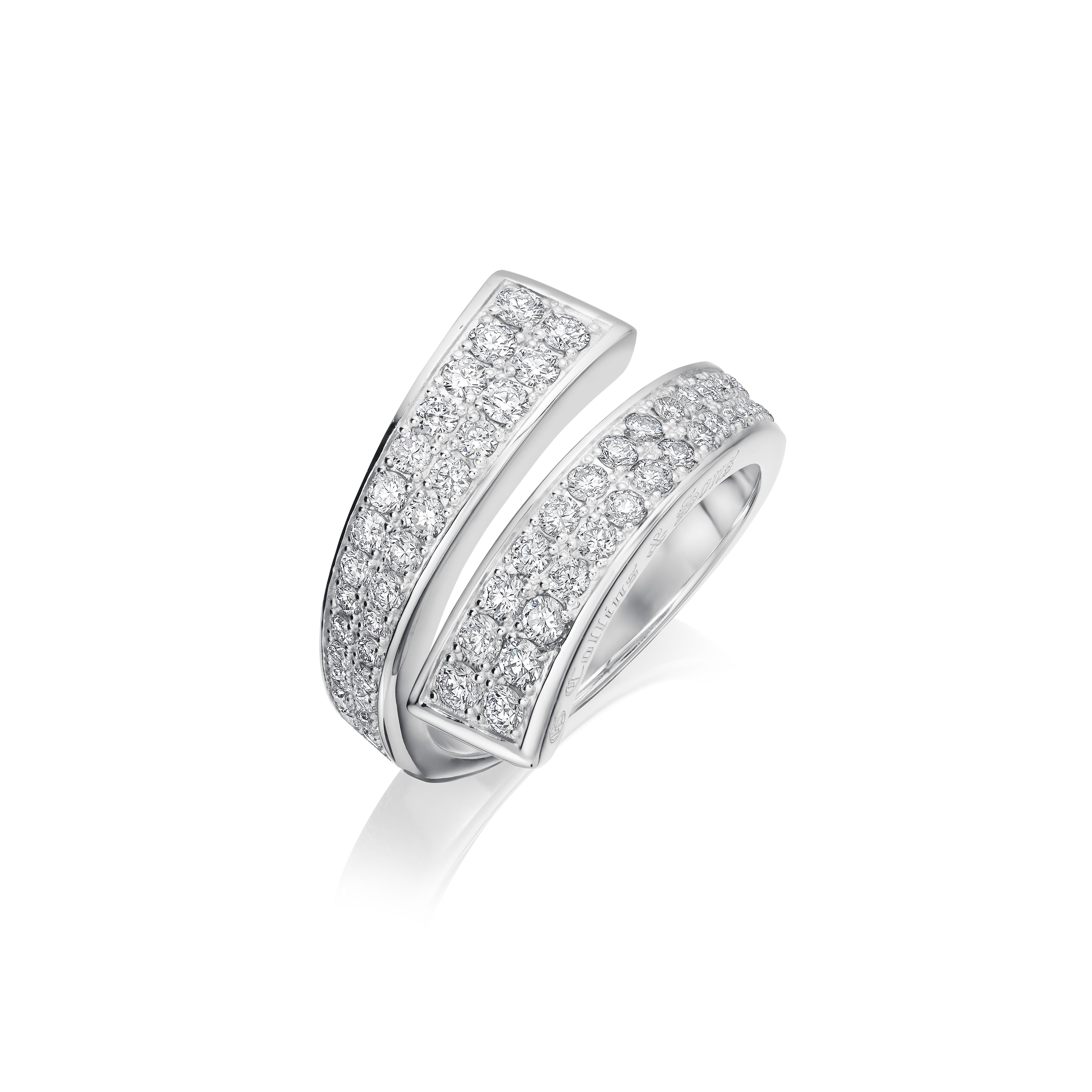 Infinity Collection Diamond Set Crossover Ring