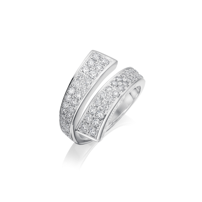 Infinity Collection Diamond Set Crossover Ring