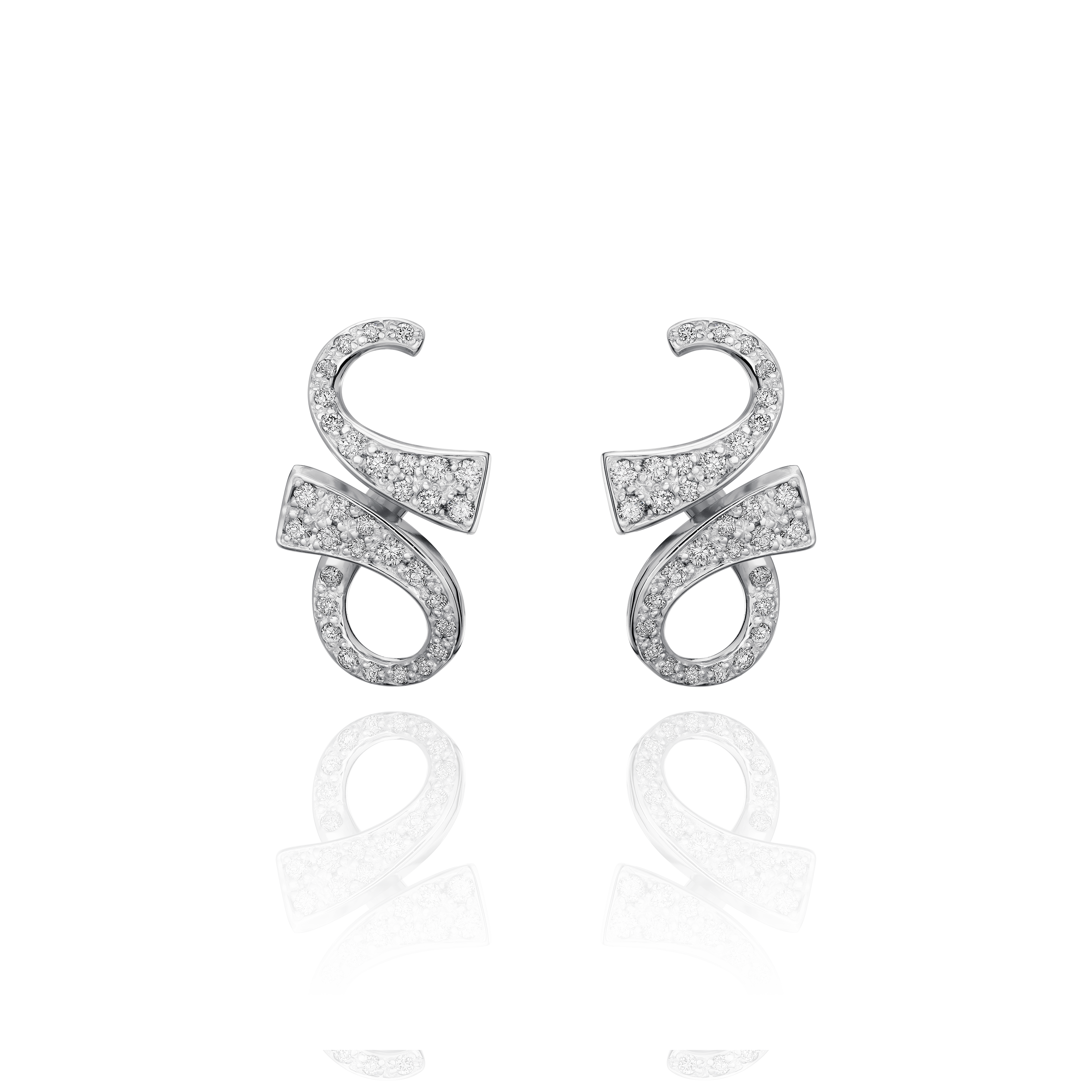 Infinity Collection 18ct White Gold Diamond Set Earrings