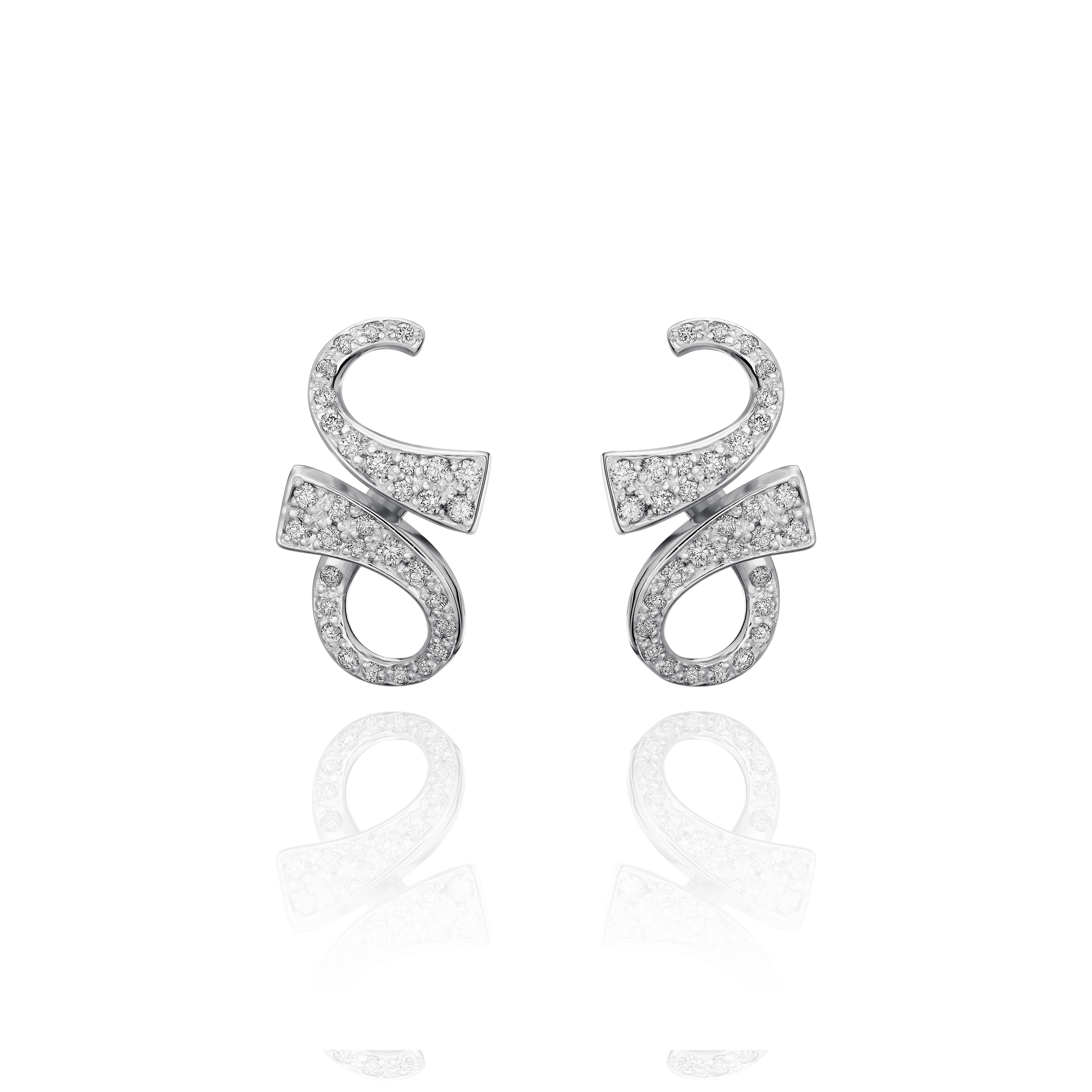 Infinity Collection 18ct White Gold Diamond Set Earrings