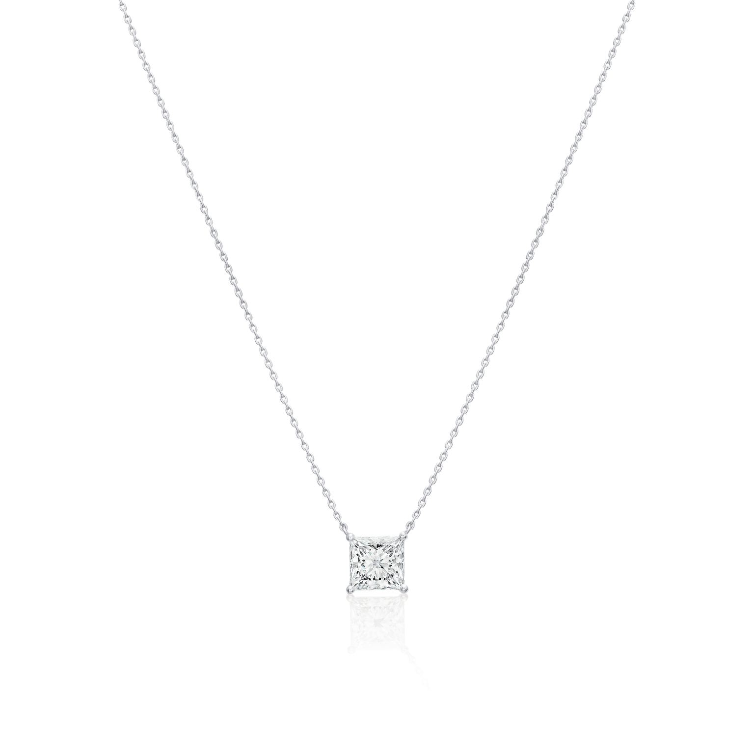 1.22cts Firemark Princess-Cut Diamond Pendant