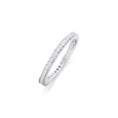 Skyline Collection Diamond Set Platinum Ring 2mm