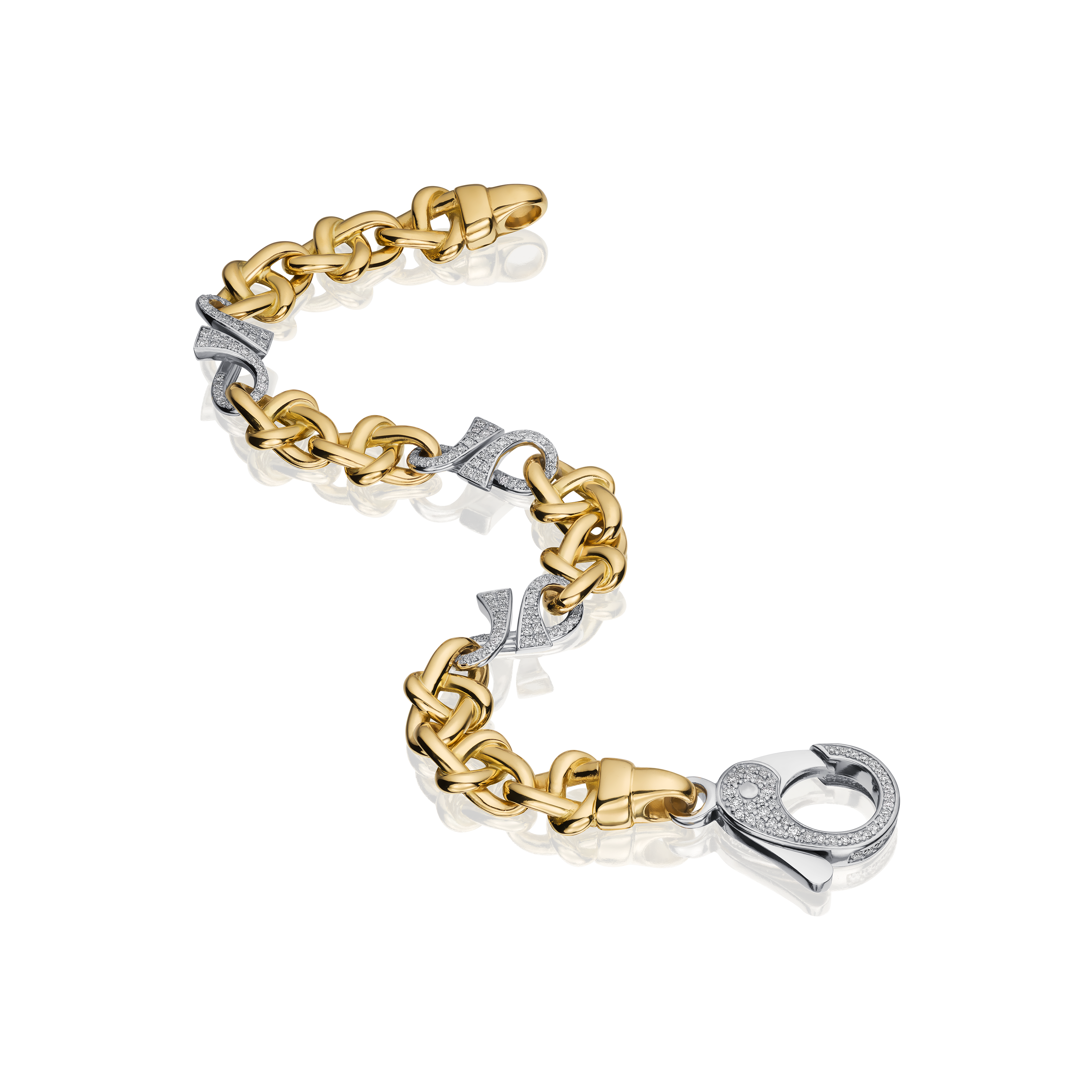 Infinity Collection 18ct Yellow Gold Diamond Set Bracelet