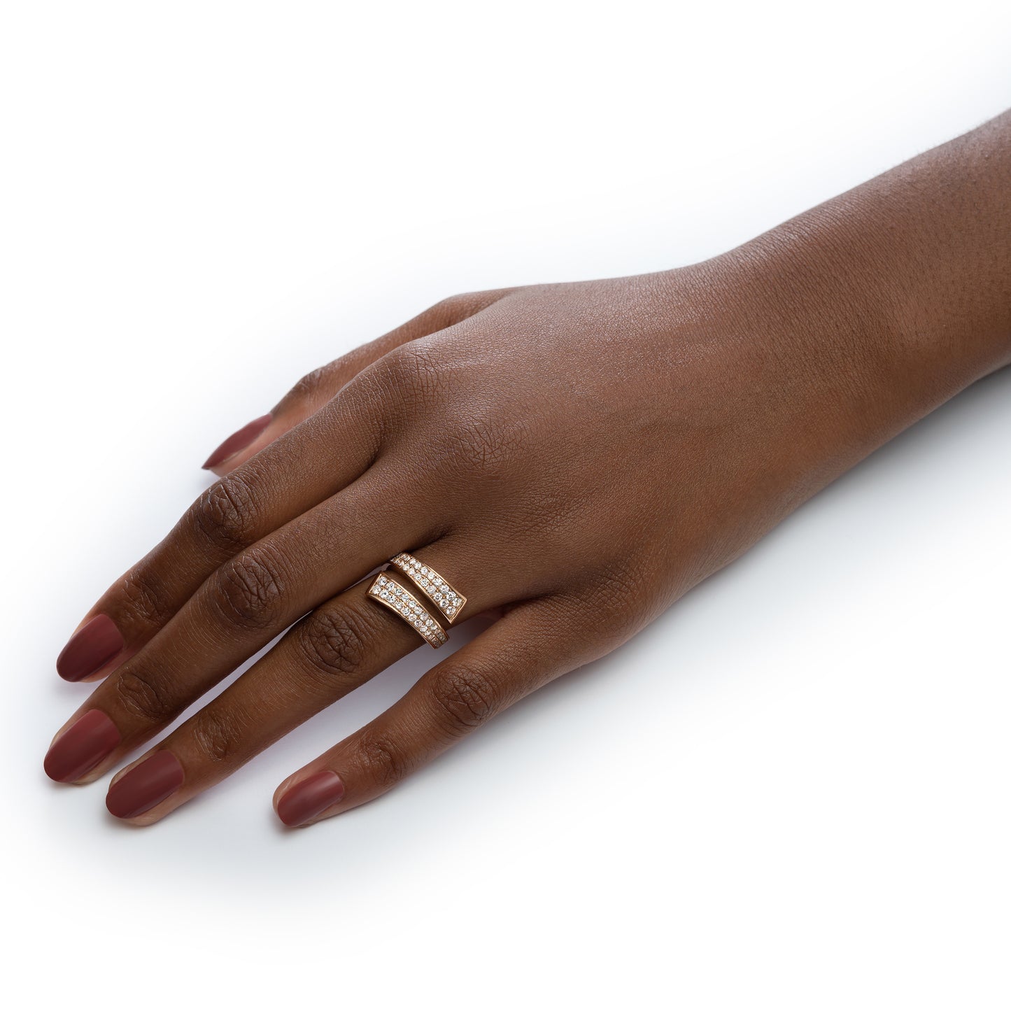 Infinity Collection Diamond Set Crossover Ring