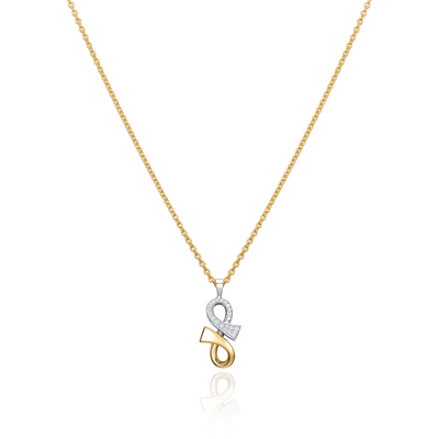Infinity Collection 18ct Yellow and White Gold Diamond Set Pendant