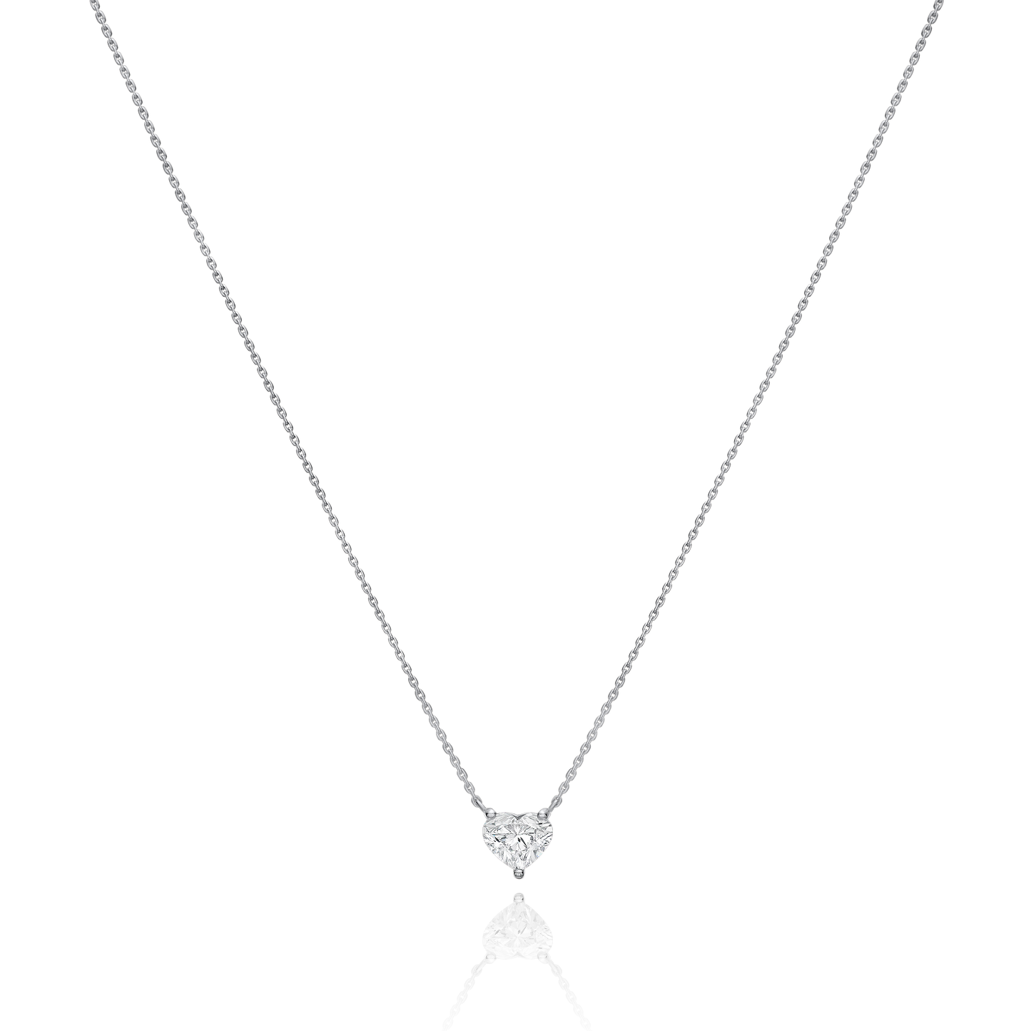 0.90cts Heart Shape Diamond Platinum Pendant