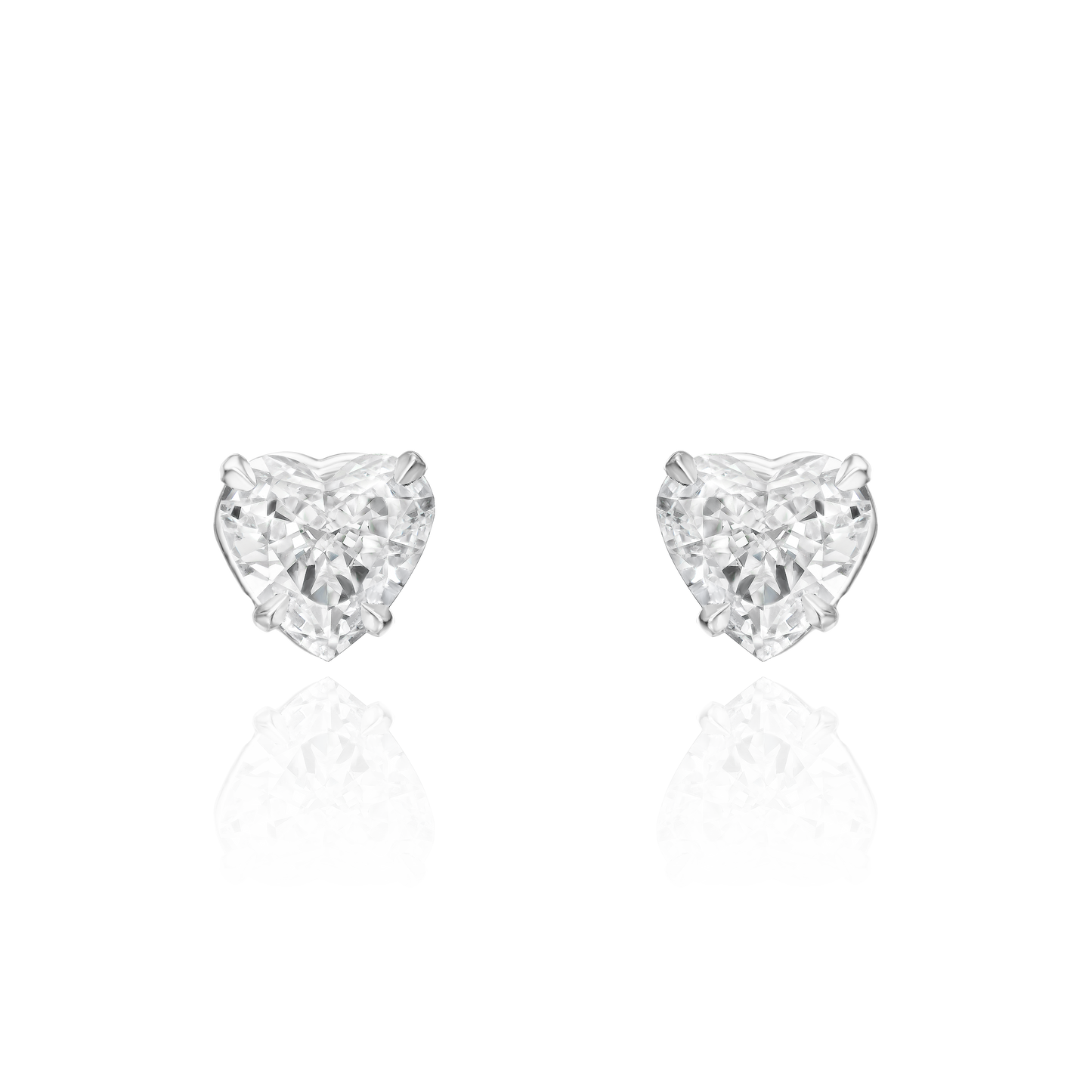 0.80ct Heart Shape Diamond Earrings