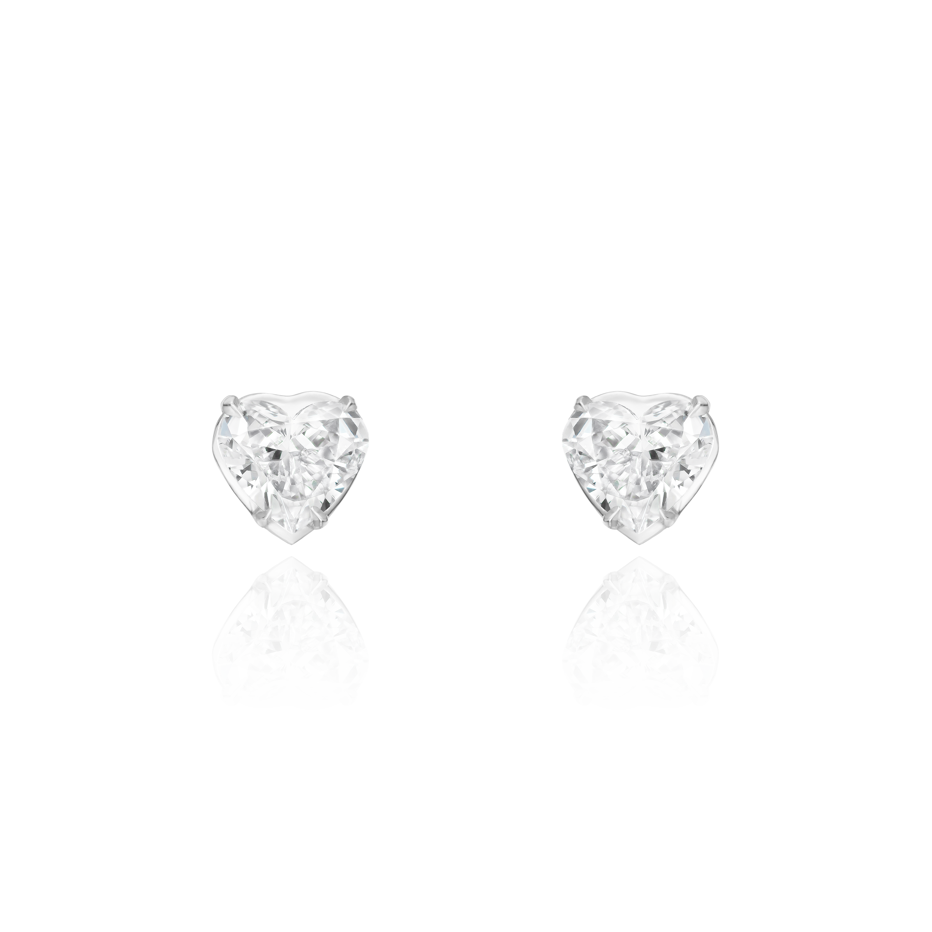 0.83cts Heart Shape Diamond Stud Earrings