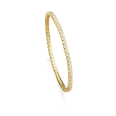 1ct Round Brilliant Cut Diamond Flexi Bangle