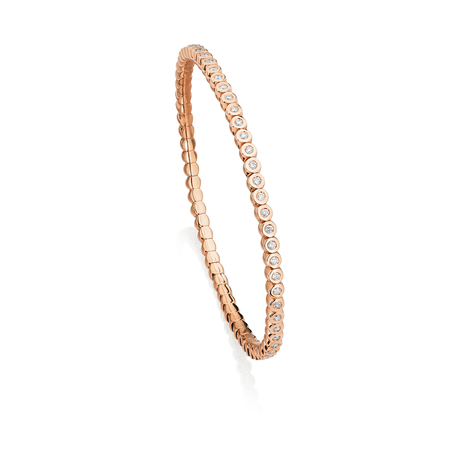 1ct Round Brilliant Cut Diamond Flexi Bangle
