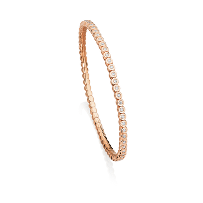 1ct Round Brilliant Cut Diamond Flexi Bangle