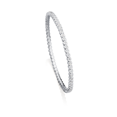1ct Round Brilliant Cut Diamond Flexi Bangle