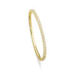 3.00cts Round Brilliant Cut Diamond Flexi Bangle