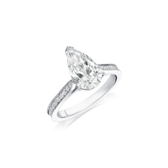 2.01cts Pear-Cut Diamond Platinum Engagement Ring