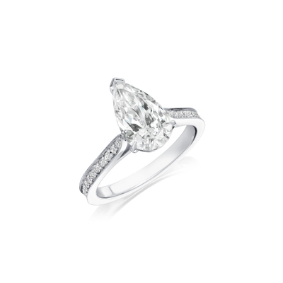 2.01cts Pear-Shape Diamond Platinum Engagement Ring