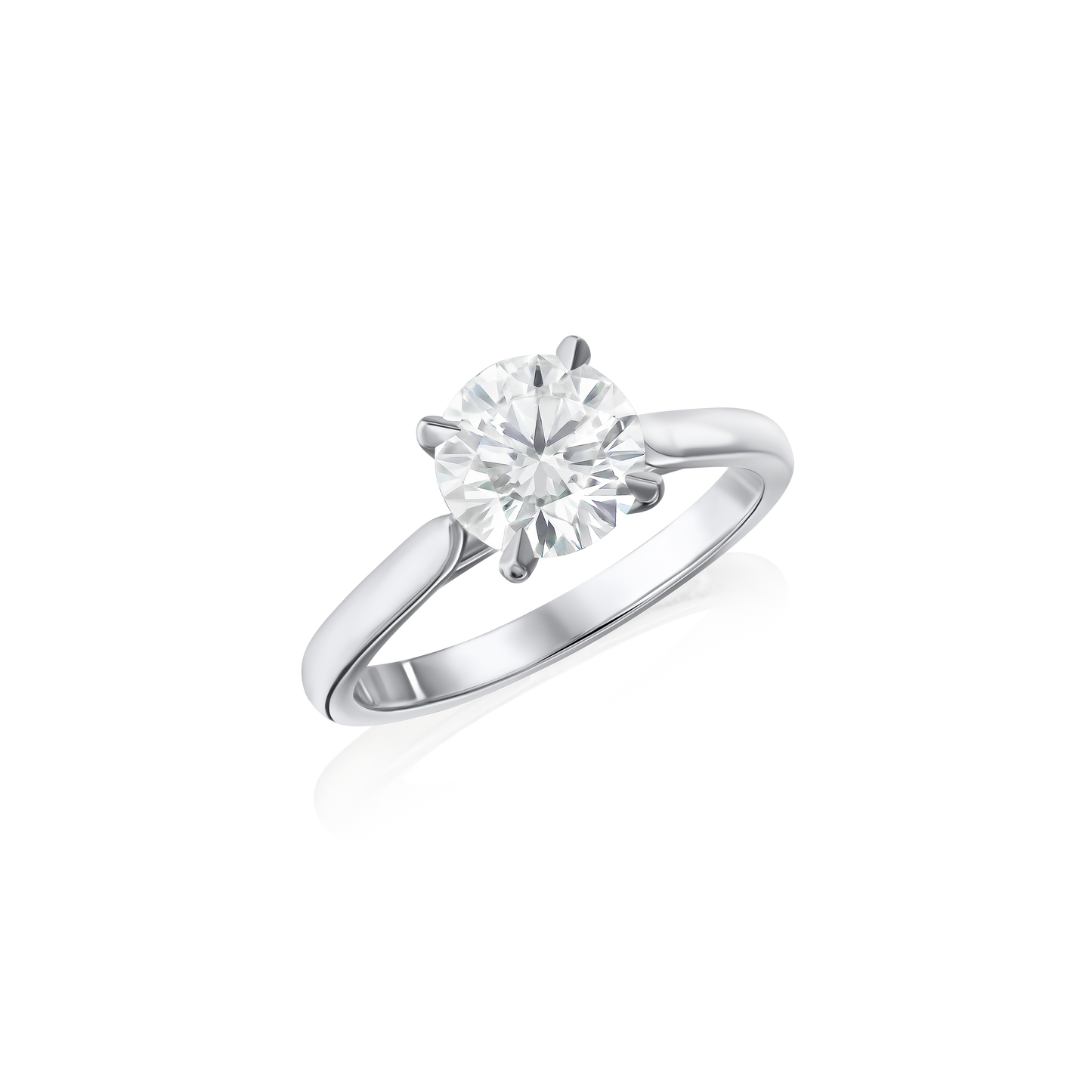 1.52cts Round Brilliant-Cut Diamond Solitaire Engagement Ring