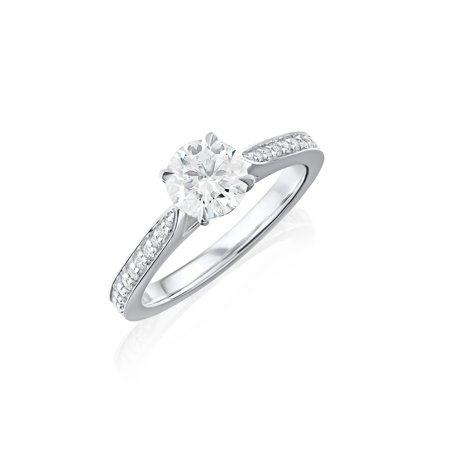 1.00ct Round Brilliant Cut Diamond Solitaire Engagement Ring