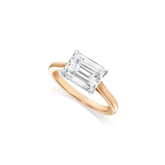 3.09cts Emerald-Cut Diamond Solitaire Engagement Ring