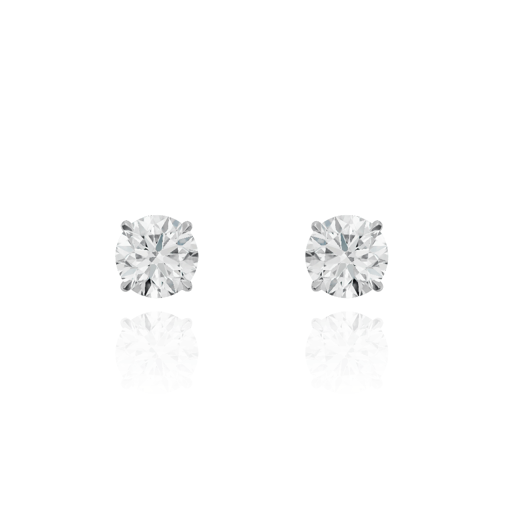 1.00cts Round Brilliant Cut Stud Earrings