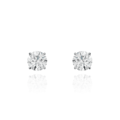 1.00cts Round Brilliant Cut Stud Earrings