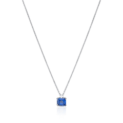 2.02cts Blue Sapphire and Diamond Pendant