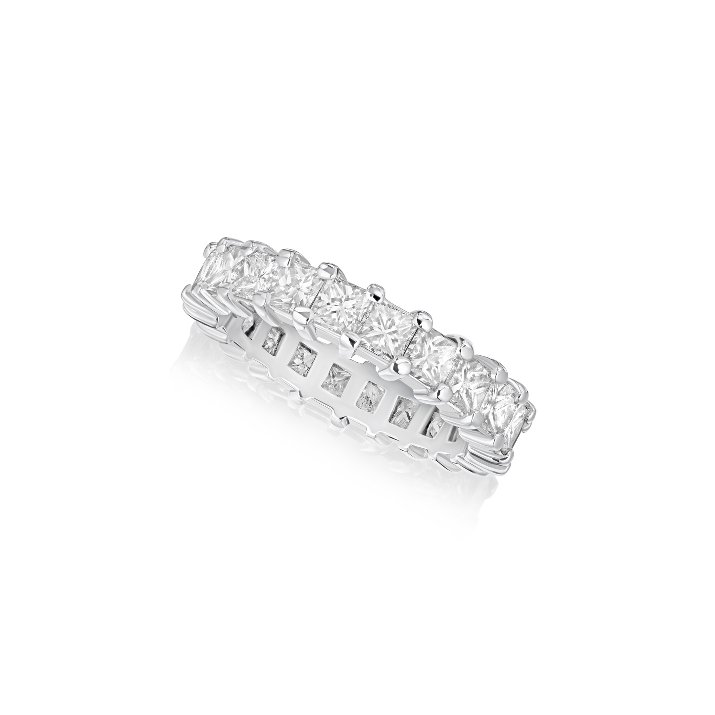 3.85cts Princess-Cut Diamond Eternity Ring