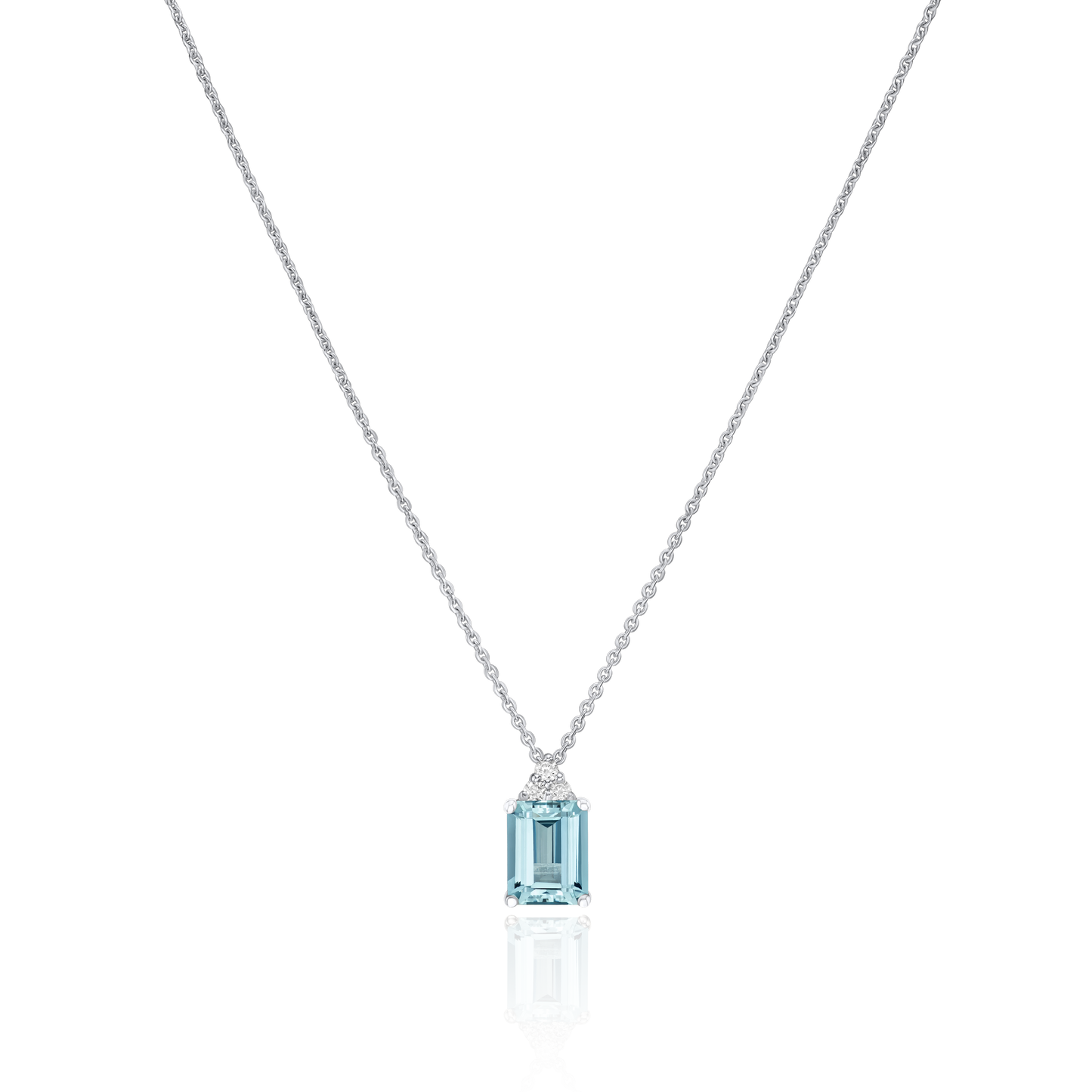 2.03cts Aquamarine and Diamond Pendant