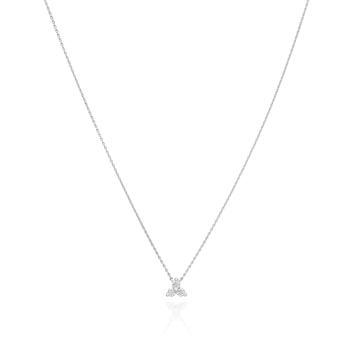 Trefoil Collection 0.12ct Round Brilliant Cut Diamond Pendant