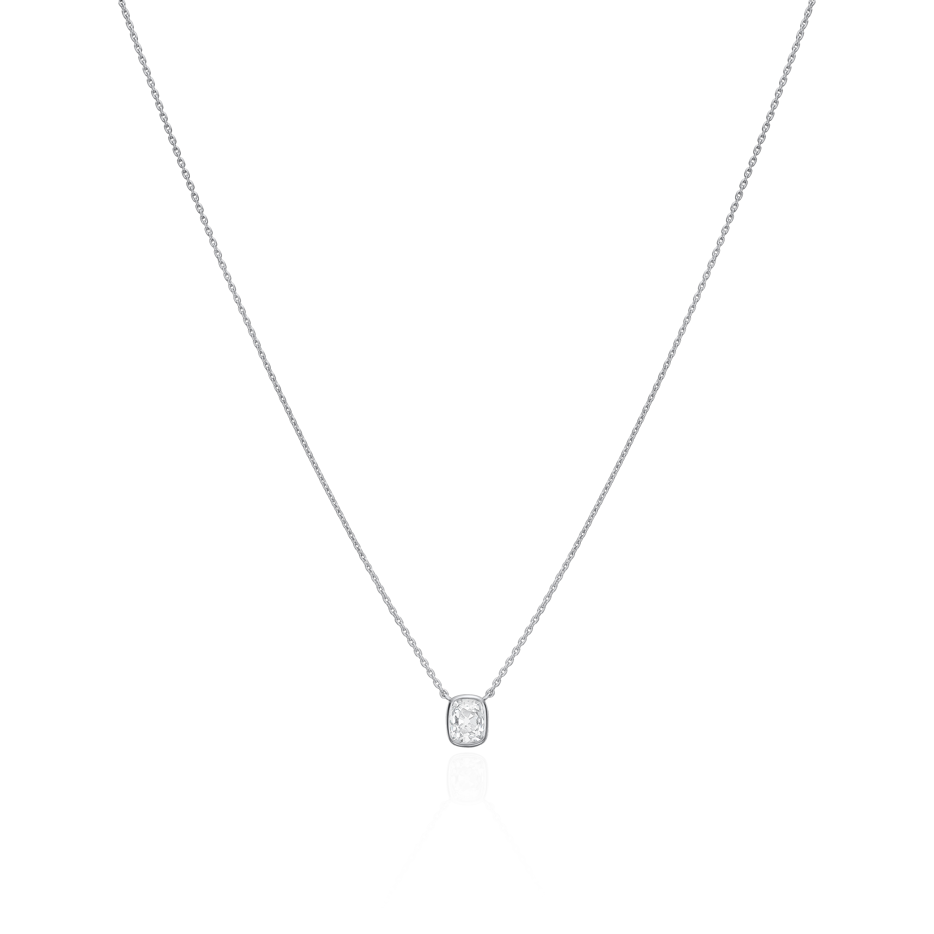 0.58ct Old Cut Rubover Diamond Pendant