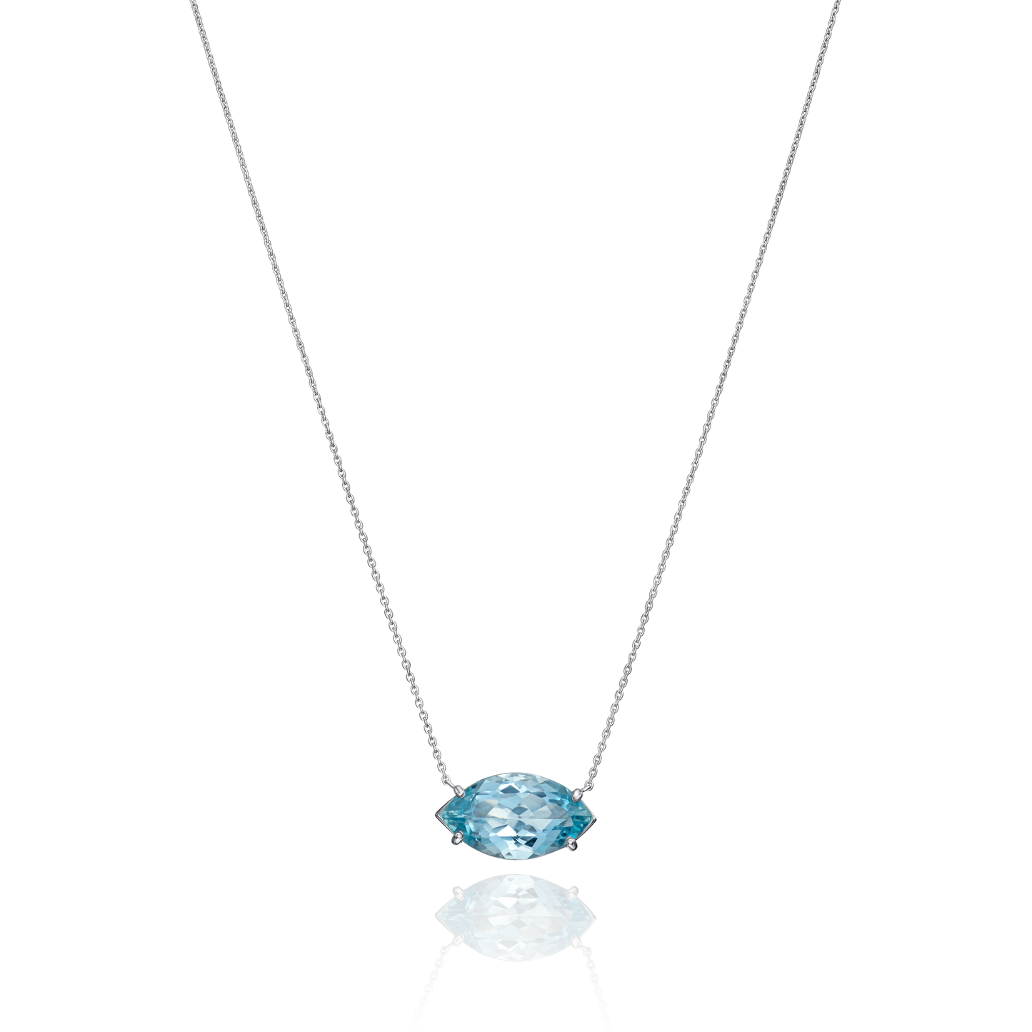 4.62cts Marquise Cut Aquamarine Pendant