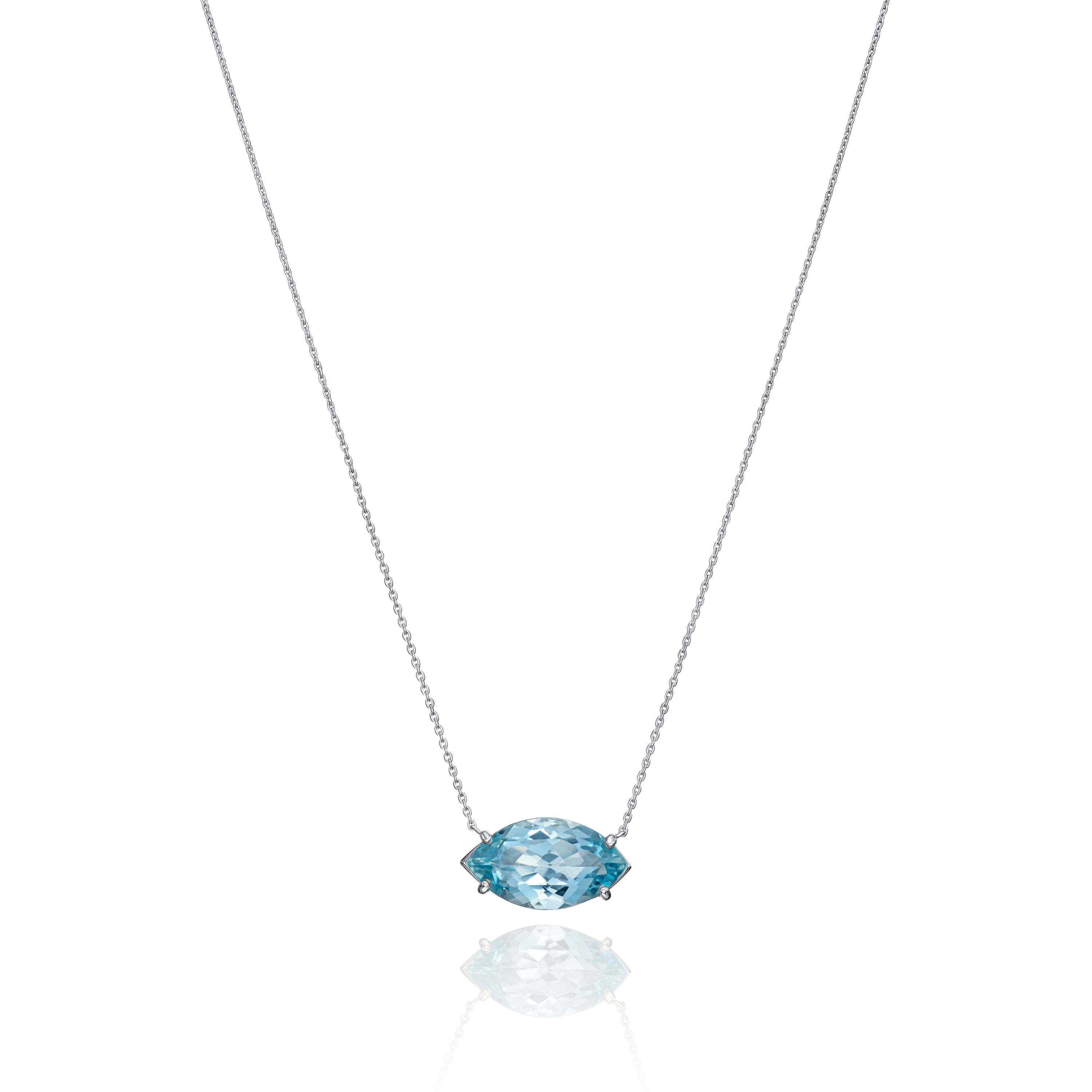 4.62cts Marquise Cut Aquamarine Pendant