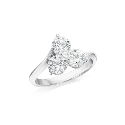 Trefoil Collection 2.16cts Diamond Platinum Ring