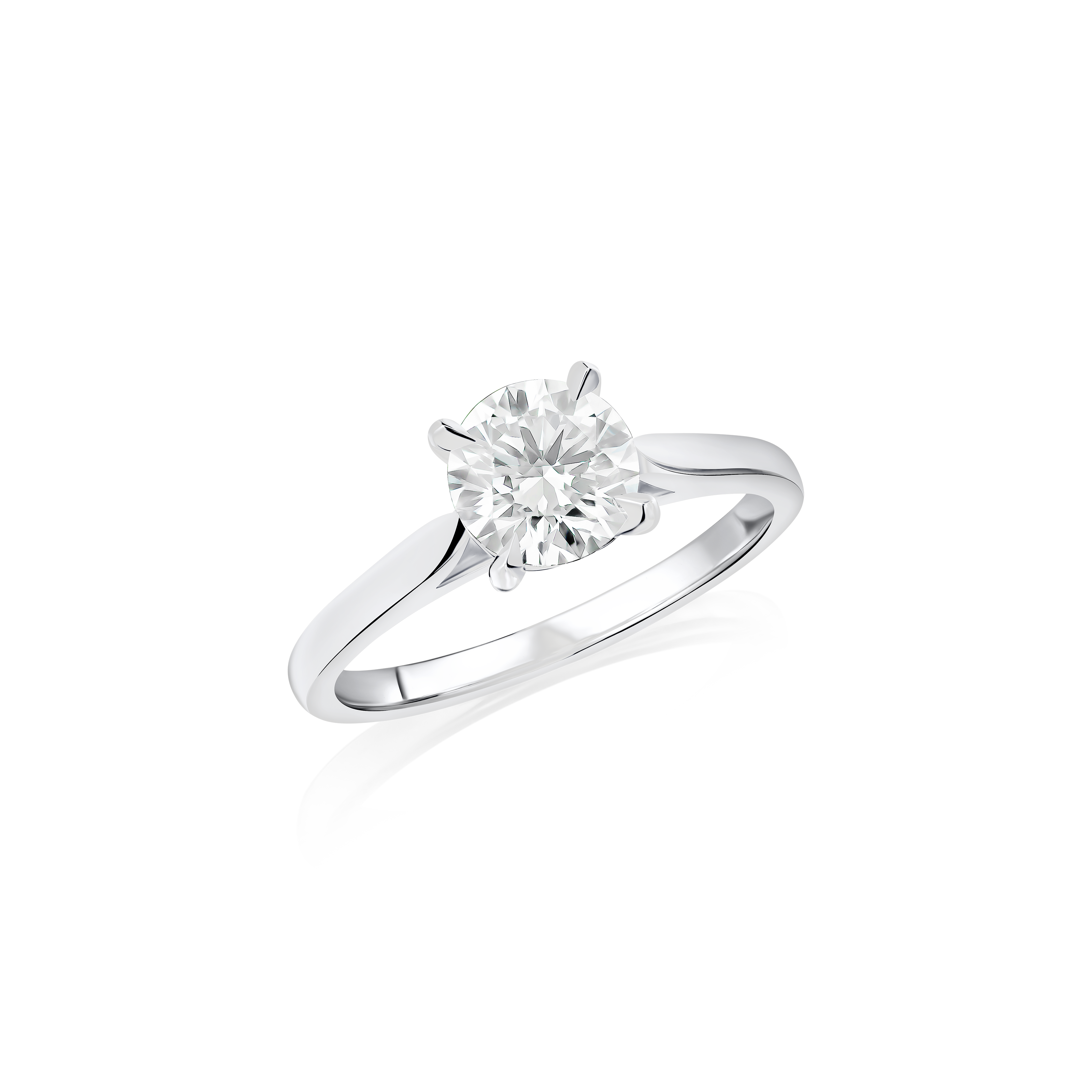 1.00cts Round Brilliant-Cut Diamond Solitaire Engagement Ring