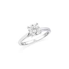 1.10cts Round Brilliant-Cut Diamond Solitaire Engagement Ring
