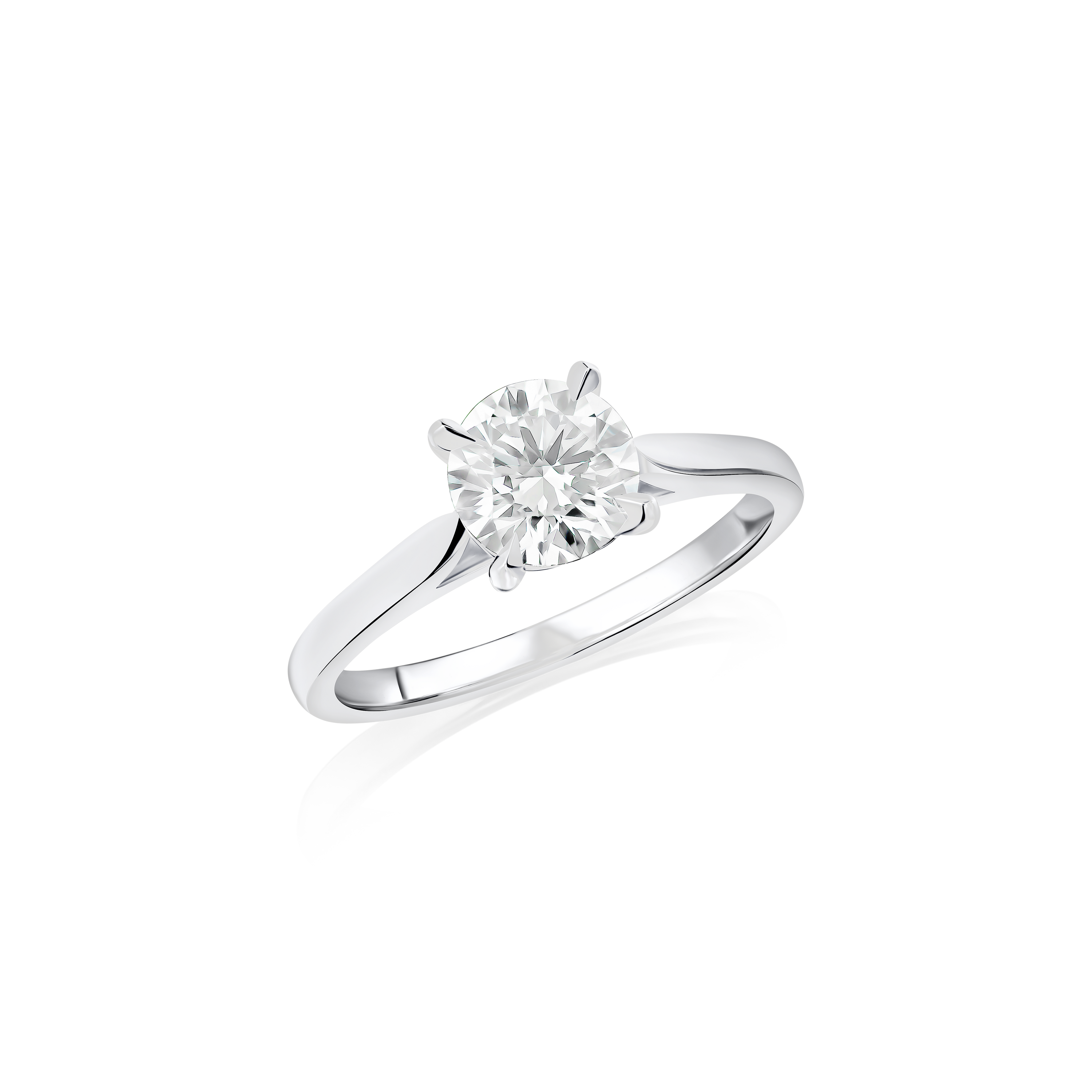 1.10cts Round Brilliant-Cut Diamond Solitaire Engagement Ring