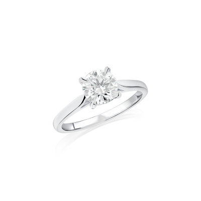 1.10cts Round Brilliant-Cut Diamond Solitaire Engagement Ring