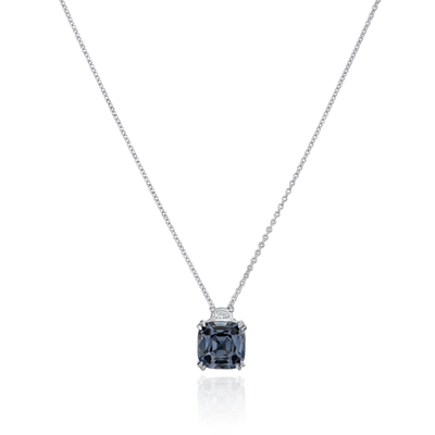 5.30cts Grey Spinel and Diamond Pendant