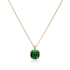 10.65cts Cushion Green Tourmaline Pendant