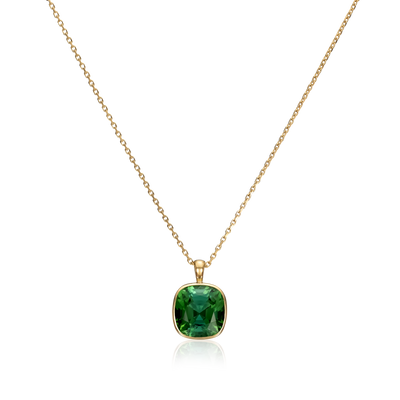 10.65cts Cushion Green Tourmaline Pendant