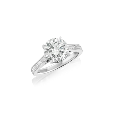 3.00cts Round Brilliant-Cut Diamond Solitaire Engagement Ring