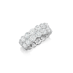 12.00cts Two Row Diamond Wave Ring