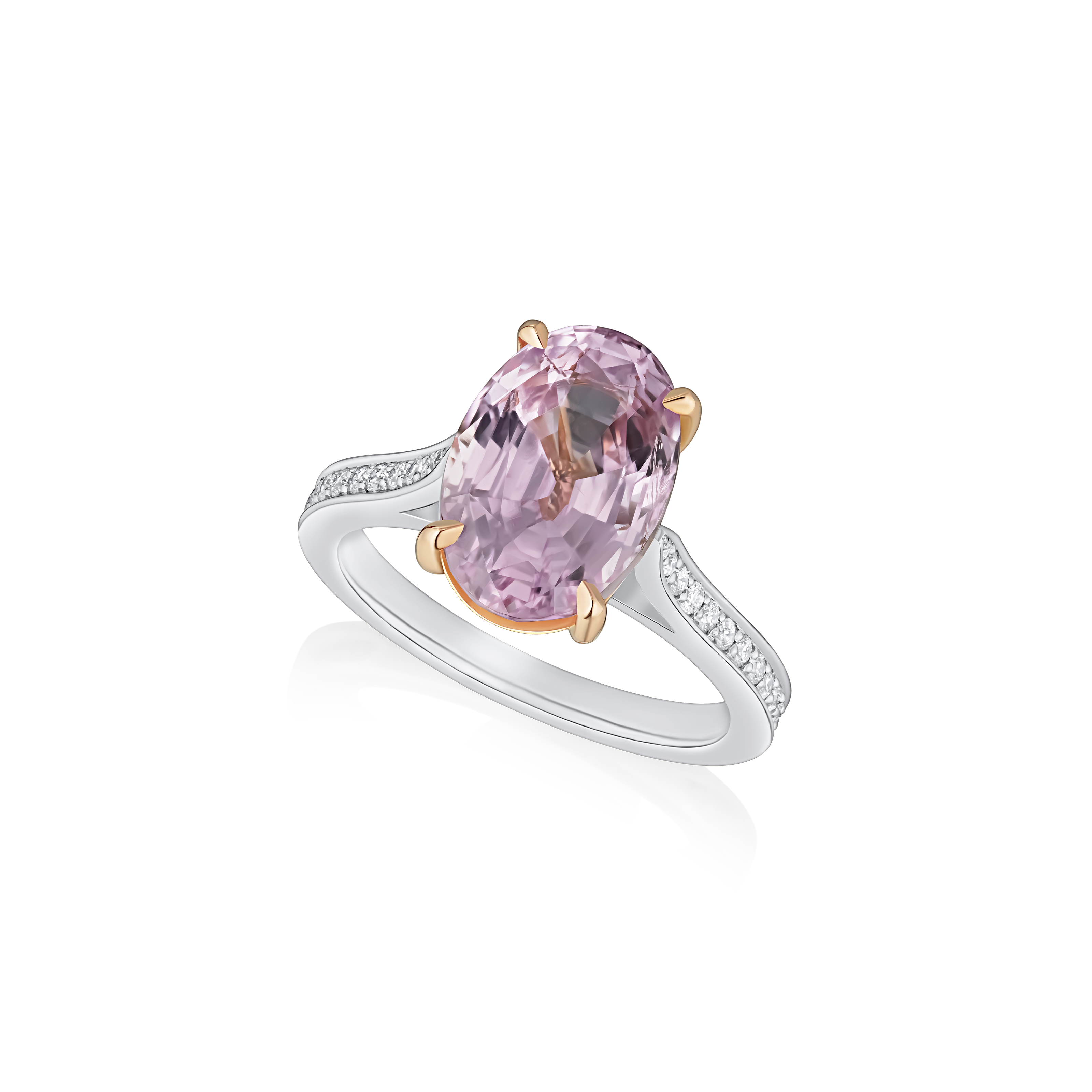 6.34cts Pink Sapphire and Diamond Ring