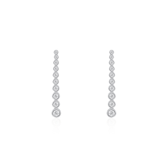 0.95cts Round Brilliant-Cut Diamond Drop Earrings