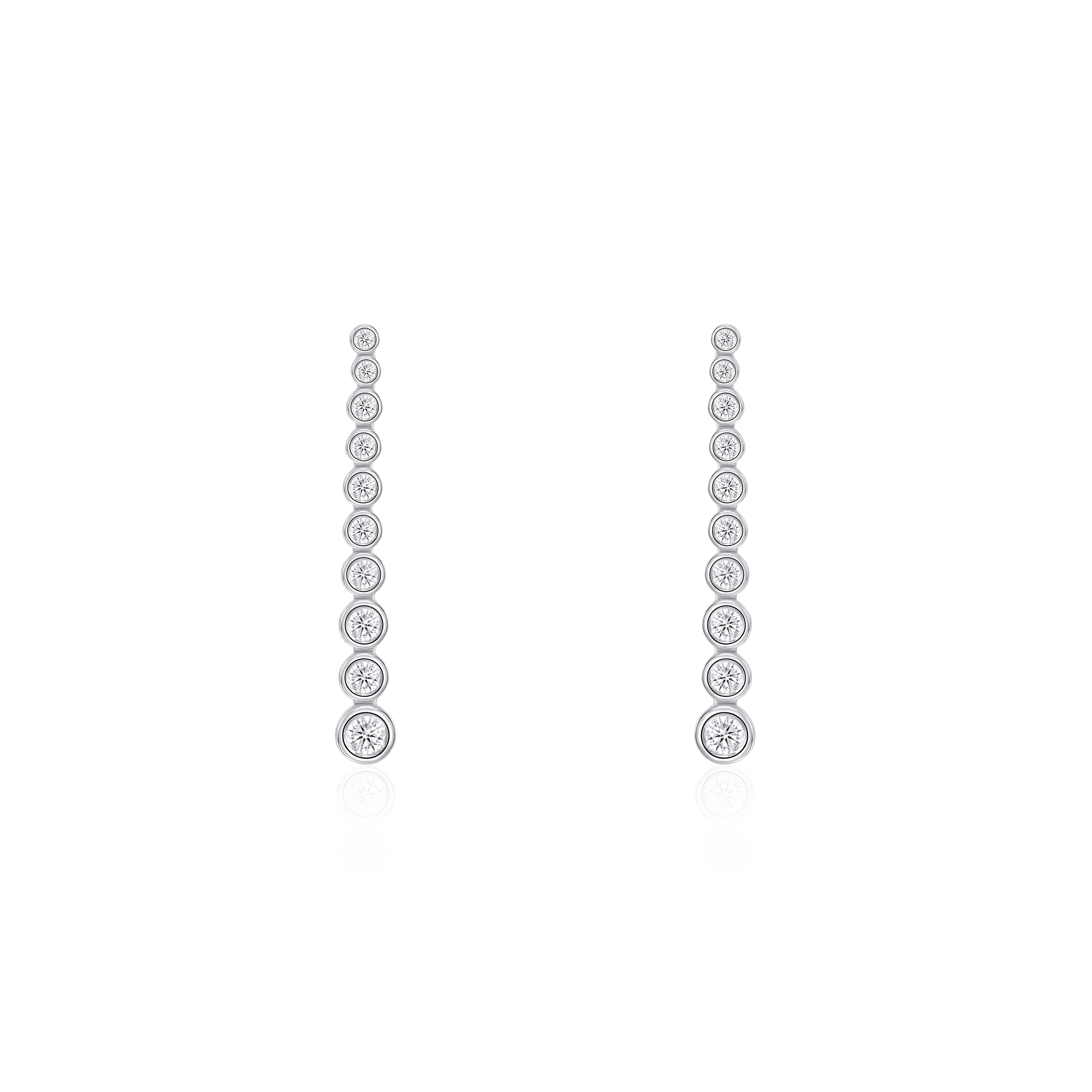 0.95cts Round Brilliant-Cut Diamond Drop Earrings