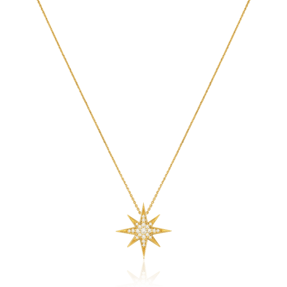 Sienna Collection 18ct Yellow Gold Diamond Set Large Pendant