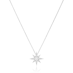Sienna Collection 18ct White Gold Diamond Set Large Pendant