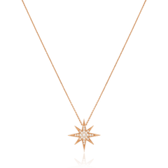 Sienna Collection 18ct Rose Gold Diamond Set Large Pendant