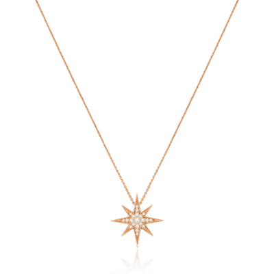 Sienna Collection 18ct Rose Gold Diamond Set Large Pendant