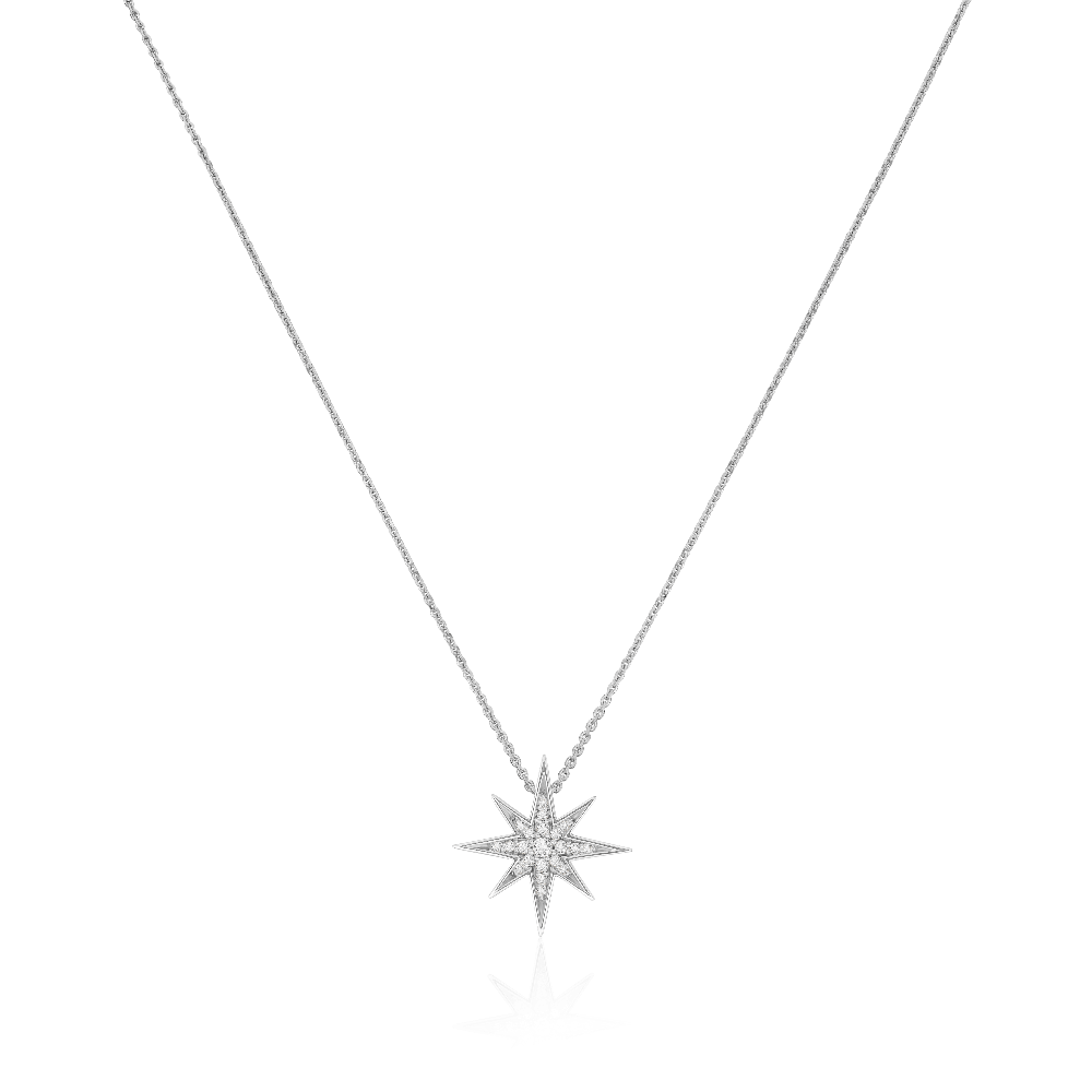 Sienna Collection 18ct White Gold Diamond Set Medium Pendant